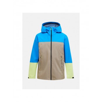 Rain Jacket Peak Perfomance Trail Hipe Shell - bril blue/avid beige/sunny adv