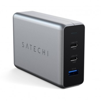 Satechi USB-C PD GaN Charger 100W, 2x USB-C, 1x US