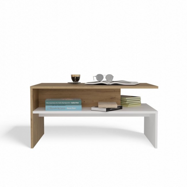 BOSTON artisan/white coffee table bench