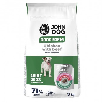 JOHN DOG Good Form Small breeds Chicken with beef - dry dog food - 3kg