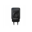 Havit UC132 EU - GaN 22 W dual-port charger with wireless charging option, black