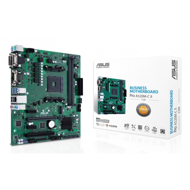 ASUS PRO A520M-C II/CSM AMD A520 Socket AM4 micro ATX