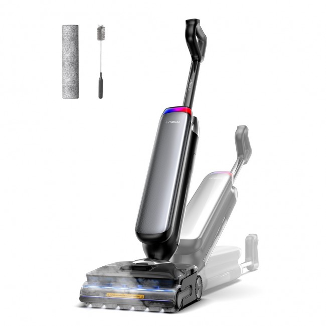 Tineco Floor One S9 Artist Steam Pro Upright vacuum Battery Dry&wet Bagless Black, Silver