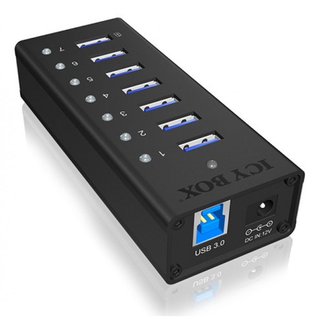 ICY BOX IB-AC618 USB 3.2 Gen 1 (3.1 Gen 1) Type-B 5000 Mbit/s Black