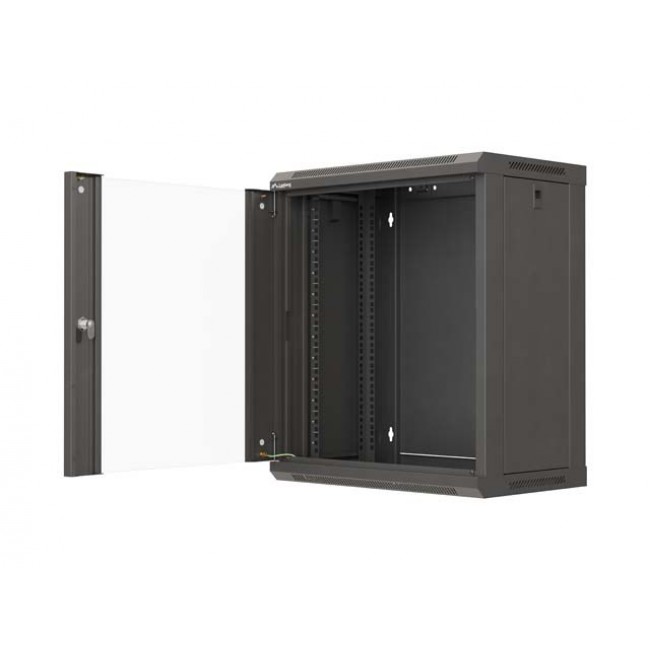Lanberg WF03-5312-10B rack cabinet 12U Wall mounted rack Black