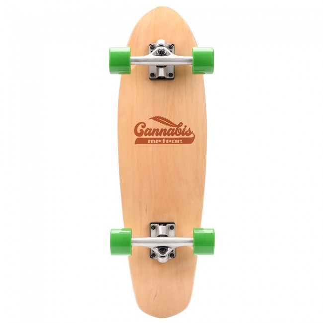 Meteor Cannabis green-brown-orange skateboard 22595 Meteor Cannabis green-brown-orange skateboard 22595