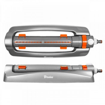Oscillating sprinkler with adj. width, metal