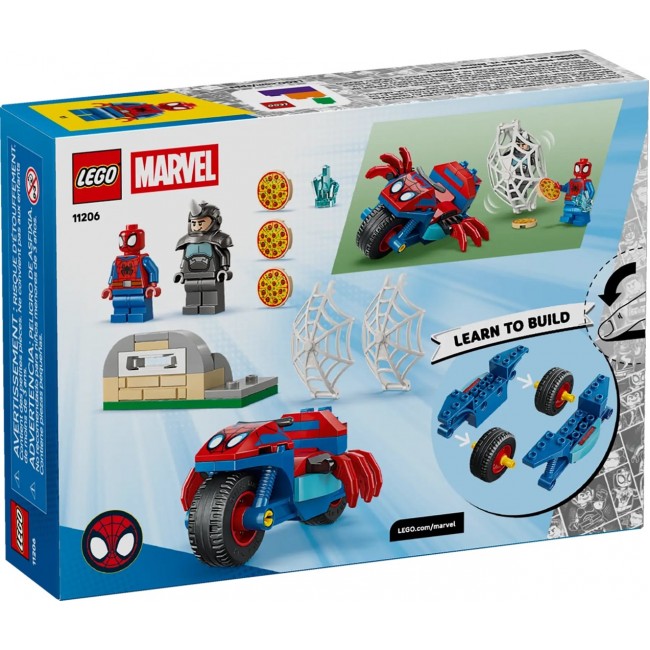 LEGO MARVEL 11206 Spidey on his Motorcycle vs. Rhino