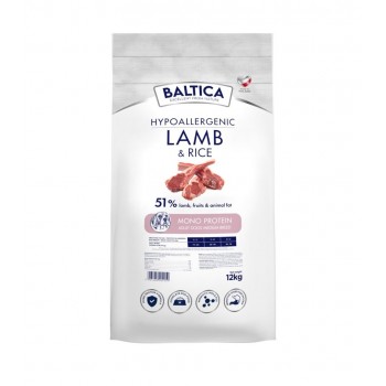 BALTICA Nutraceutic Hypoallergenic Lamb & Rice M - dry dog food - 12kg