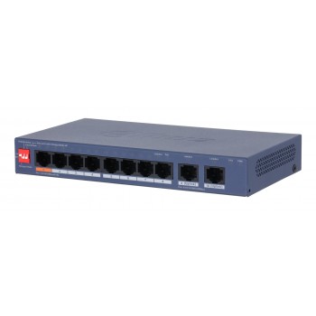 Dahua Technology CS4010-8ET2GT-60 network switch Managed L2 Gigabit Ethernet (10/100/1000) Power over Ethernet (PoE) Blue