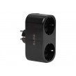 TUYA WiFi-controlled double smart socket, black