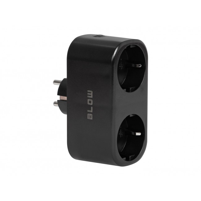 TUYA WiFi-controlled double smart socket, black