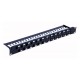 Techly UTP Patch Panel 24 Places RJ45 Cat.6A Inclined Output 1U Black Techly UTP Patch Panel 24 Places RJ45 Cat.6A Inclined Output 1U Black