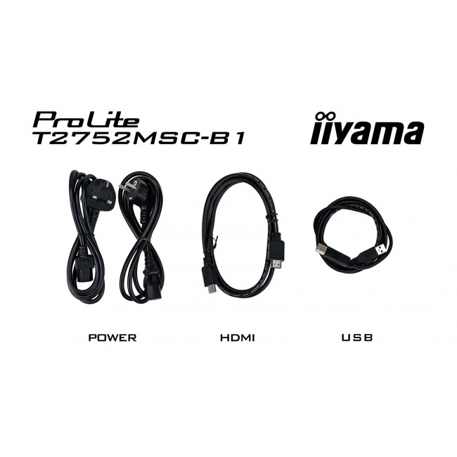 iiyama ProLite 27 Optical Bonded PCAP 10pt touchscreen monitor with IPS panel technology, edge-to-edge glass design and anti-fingerprint coating