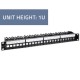 Qoltec 54516 Patch panel for 19'' rack | 24 ports | 1U | UTP | Black