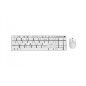 Gembird KBS-WMS-01-W Silent key Pro Business wireless desktop set, white, US layout