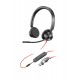 HP Poly Blackwire 3325 Stereo Microsoft Teams Certified USB-C Headset +3.5mm Plug +USB-C/A Adapter HP Poly Blackwire 3325 Stereo Microsoft Teams Certified USB-C Headset +3.5mm Plug +USB-C/A Adapter