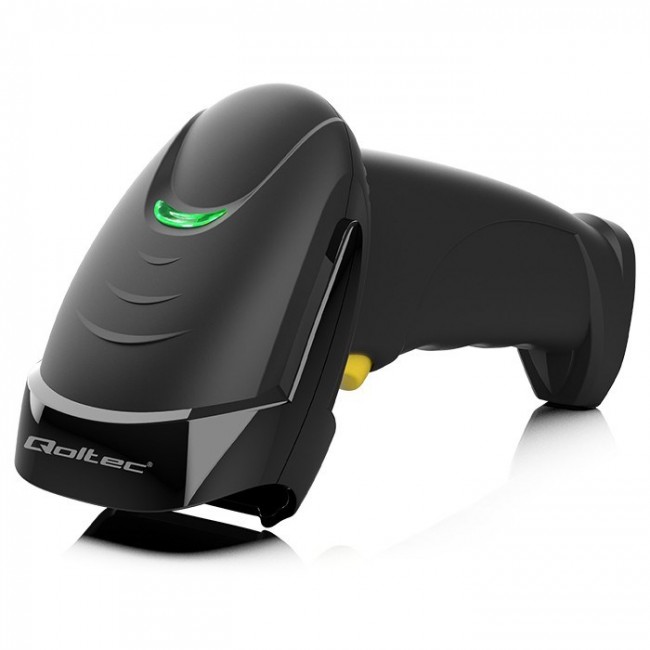 Qoltec 50853 Laser barcode scanner 1D | 2D | Black