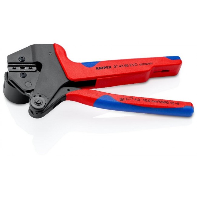 Crimping pliers for interchangeable crimping dies Crimping pliers for interchangeable crimping dies