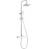 Rain shower with thermostat battery