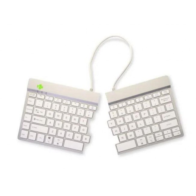 R-Go Tools Ergonomic keyboard R-Go Split Break with break software, ergonomic split keyboard, QWERTY (UK), Bluetooth, white