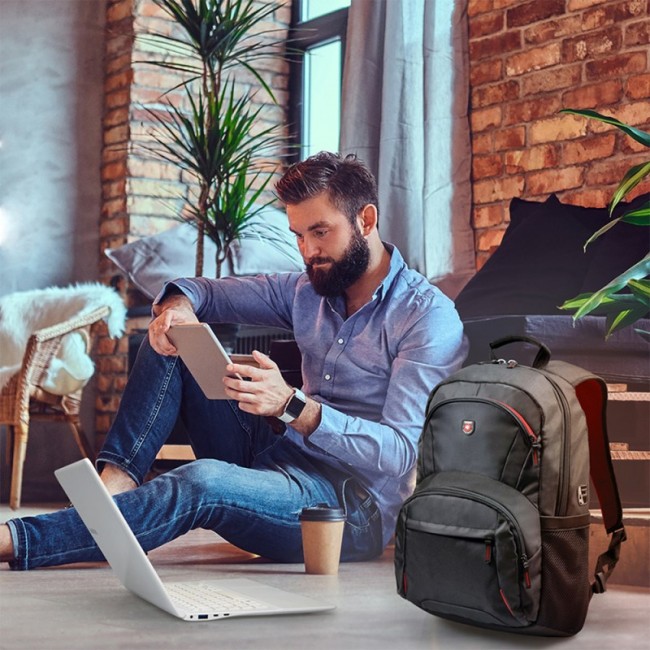 Port Designs Houston backpack Casual backpack Black Nylon, Polyester