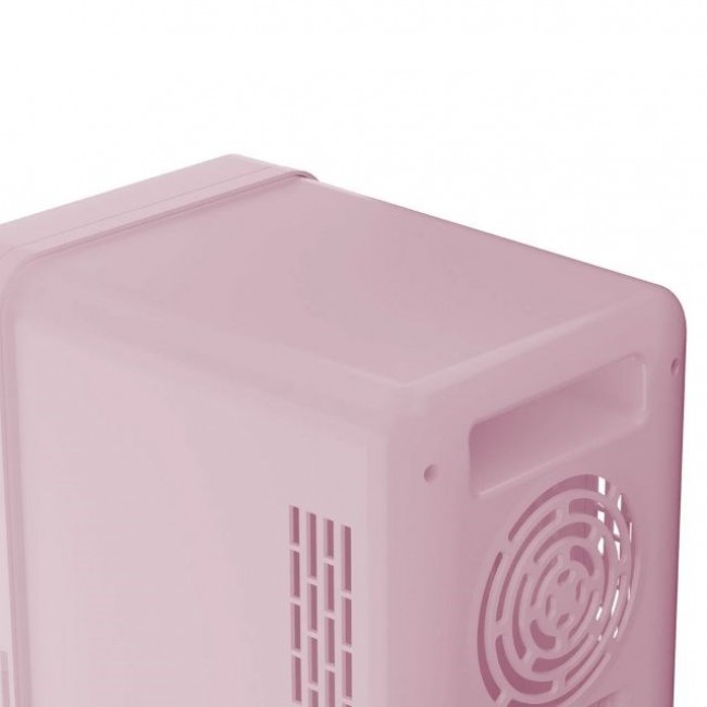 ELLE 4L mini fridge with LED make-up mirror, purple