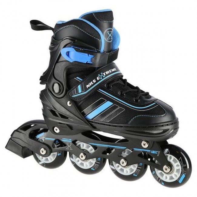 NILS EXTREME NH18191 2IN1 SKATES BLACK/BLUE SIZE. S (29-33) WITH INTERCHANGEABLE HOCKEY SKATES