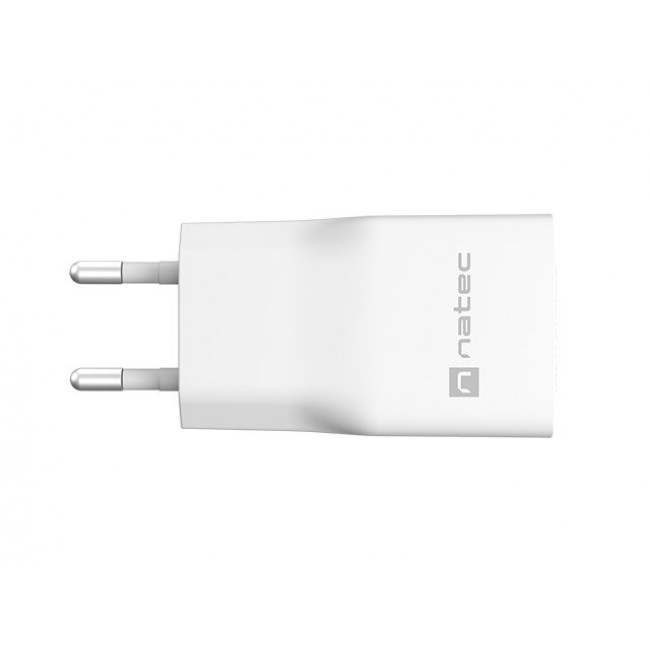 NATEC RIBERA GAN SLIM MAINS CHARGER 1 USB-A + 1 USB-C 20W WHITE NATEC RIBERA GAN SLIM MAINS CHARGER 1 USB-A + 1 USB-C 20W WHITE