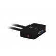 LevelOne 2-Port USB VGA Cable KVM Switch, audio support
