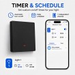 Qoltec 52722 Smart 1-Gang Light Switch | Wi-Fi | Timer | Tuya | Smart life | Black