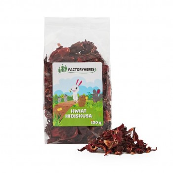 FACTORY HERBS Hibiscus flower - treat for rodents and rabbits - 100g