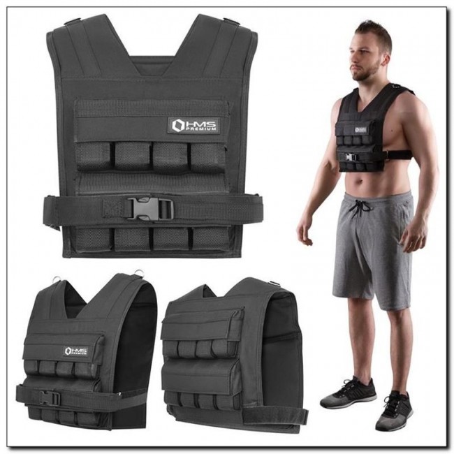 HMS Fitness KTO16 weighted vest Steel Black HMS Fitness KTO16 weighted vest Steel Black