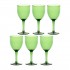 ROSE&TULIPANI FIABA Set of 6 Acrylic Wine Glasses 400 ml, Green