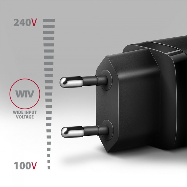 Axagon ACU-PQ20 wall charger QC3.0/AFC/FCP+ PD type-C 20 W - schwarz - USB Typ C Mobile phone, Smartphone, Smartwatch, Tablet, Universal Black AC Fast charging Indoor Axagon ACU-PQ20 wall charger QC3.0/AFC/FCP+ PD type-C 20 W - schwarz - USB Typ C Mobile phone, Smartphone, Smartwatch, Tablet, Universal Black AC Fast charging Indoor