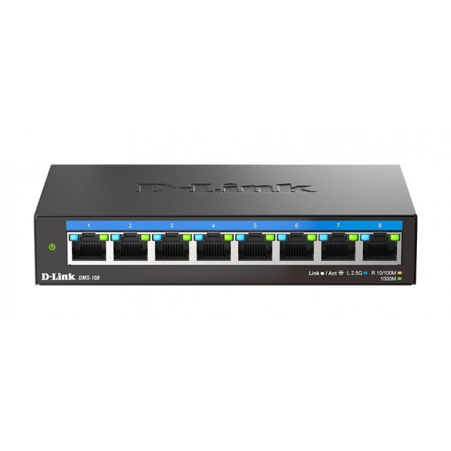 D-Link 8-Port 2.5G Multi-Gigabit Desktop Switch D-Link 8-Port 2.5G Multi-Gigabit Desktop Switch
