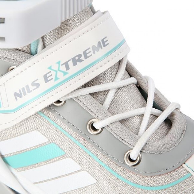 NILS EXTREME NH18191 2IN1 INLINE SKATES WHITE & BLUE SIZE. S (29-33) WITH INTERCHANGEABLE HOCKEY SKATES
