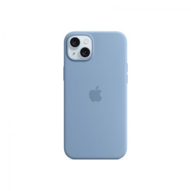 Apple iPhone 15 Plus Silicone Case with MagSafe - Winter Blue Apple iPhone 15 Plus Silicone Case with MagSafe - Winter Blue