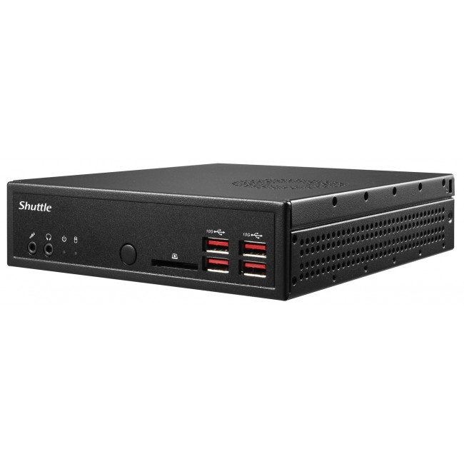 Shuttle XPC slim Barebone DH32U5, Intel i5-1135G7, 4x HDMI 2.0b 2x LAN, 2x COM, incl. VESA 24/7 permanent operation