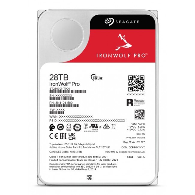 Seagate IronWolf Pro ST28000NT000 internal hard drive 28 TB 7200 RPM 512 MB 3.5 Seagate IronWolf Pro ST28000NT000 internal hard drive 28 TB 7200 RPM 512 MB 3.5