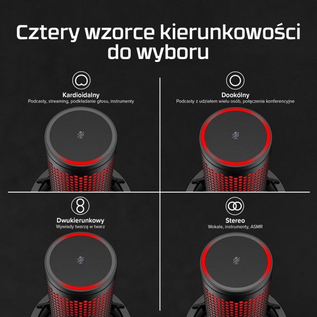 HyperX QuadCast 2 - USB Microphone (Black) Podcast microphone