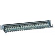 Intellinet Patch Panel, Cat6, FTP, 24-Port, 1U, Shielded, 90 Top-Entry Punch-Down Blocks, Black