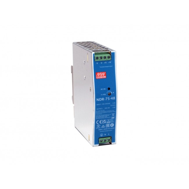 LevelOne 48V DC Industrial Power Supply, 75W, DIN-Rail,-20 ~ +70 LevelOne 48V DC Industrial Power Supply, 75W, DIN-Rail,-20 ~ +70