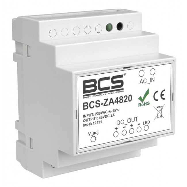 BCS BCS-ZA4820 power supply unit TS35 DIN White
