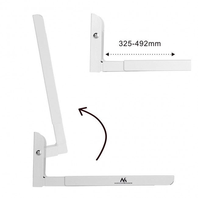 Maclean MC-915 W Universal Microwave Oven Bracket Holder Wall Mount Adjustable White Space Saving 30kg Maclean MC-915 W Universal Microwave Oven Bracket Holder Wall Mount Adjustable White Space Saving 30kg