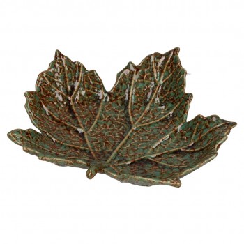 Set of 2 Sfogliami Plane Leaf Plates - Green, 19.5 cm