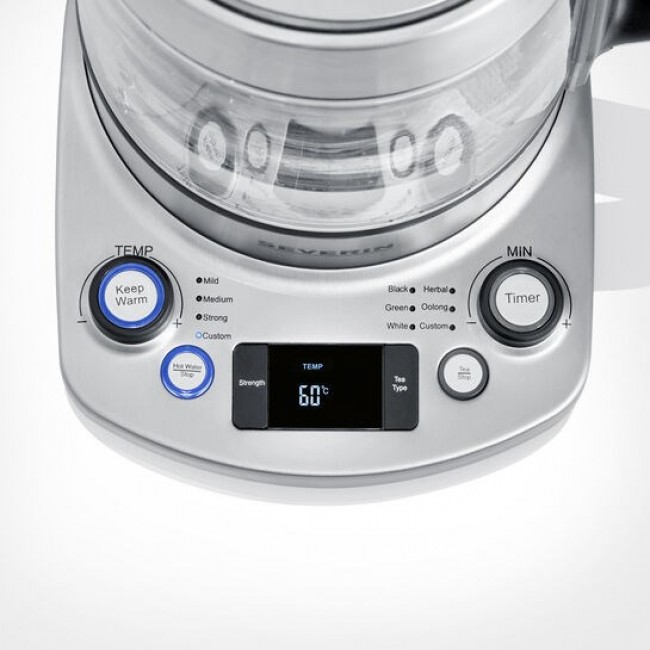 Severin WK 3422 electric kettle 1.7 L 3000 W Stainless steel