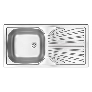 1-bowl steel sink with drainer