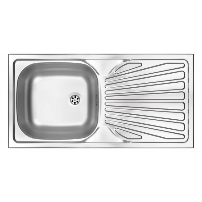 1-bowl steel sink with drainer