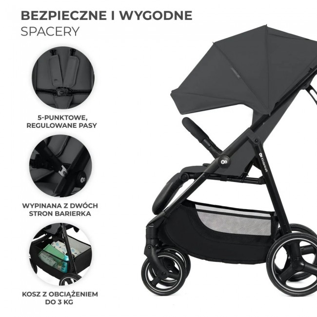 Kinderkraft pram TRIG 3 GRANITE Grey Kinderkraft pram TRIG 3 GRANITE Grey